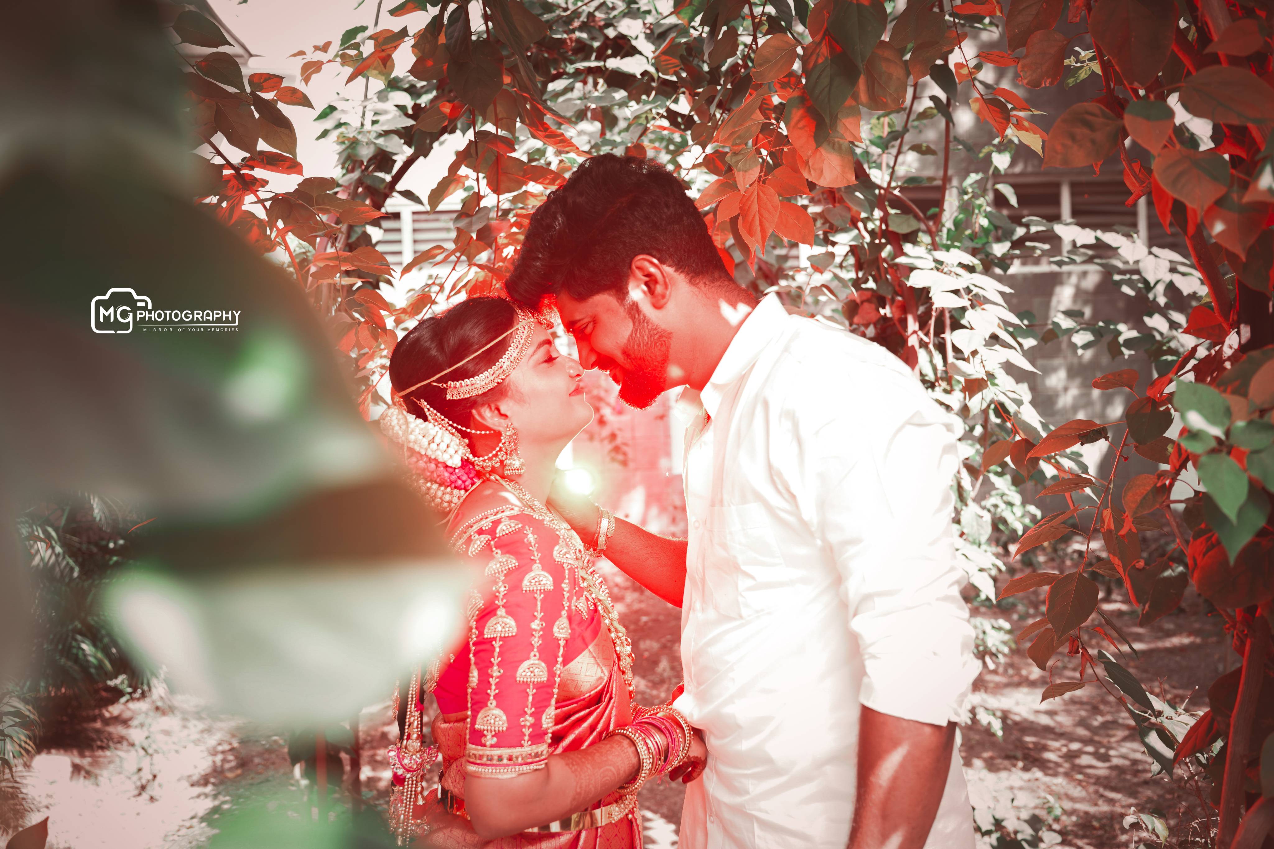 Wedding couple garden MG Photography